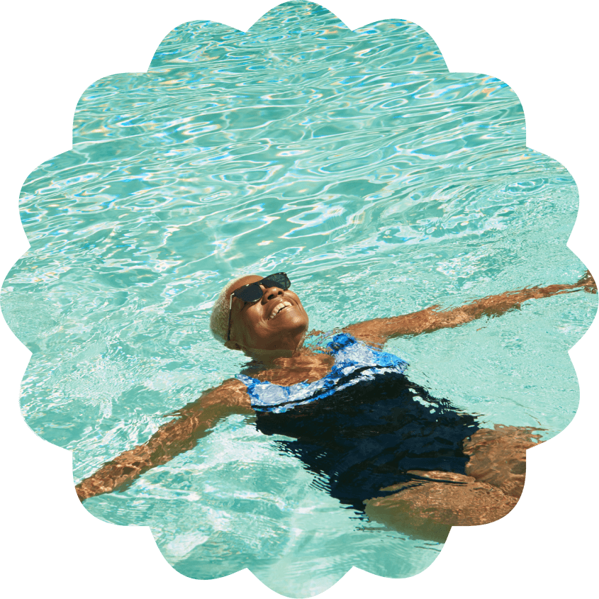 Image of woman in a pool